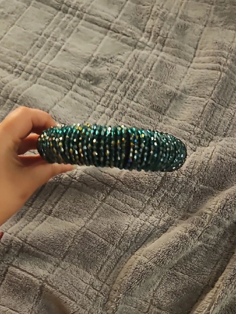 Piper K Green Embellished Jeweled Headband - Picture 4 of 8